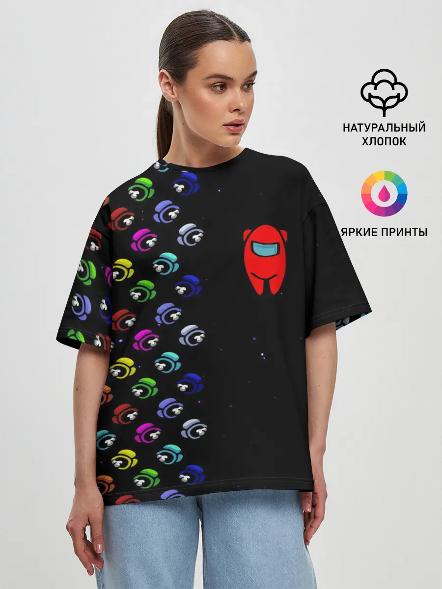 Женская футболка оверсайз / AMONG US