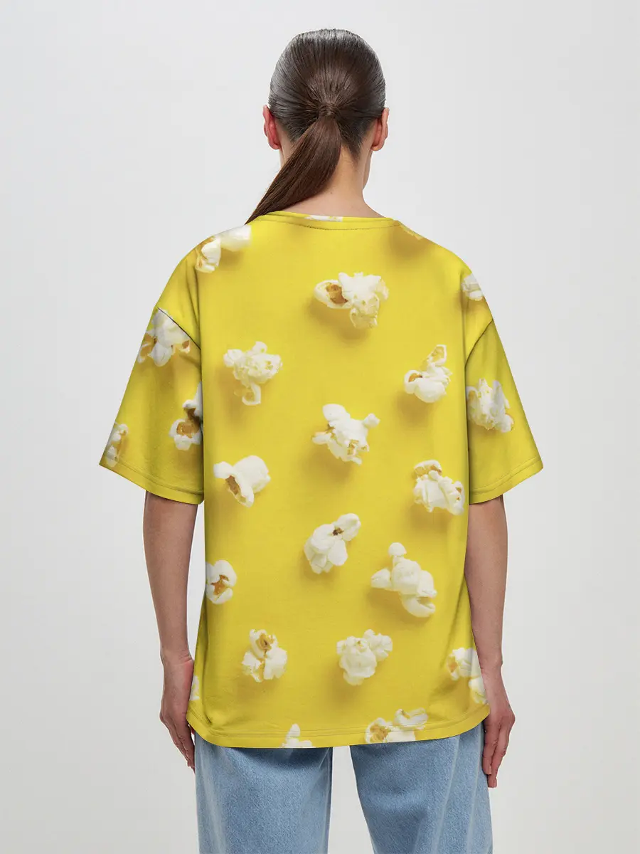 Женская футболка оверсайз / Попкорн