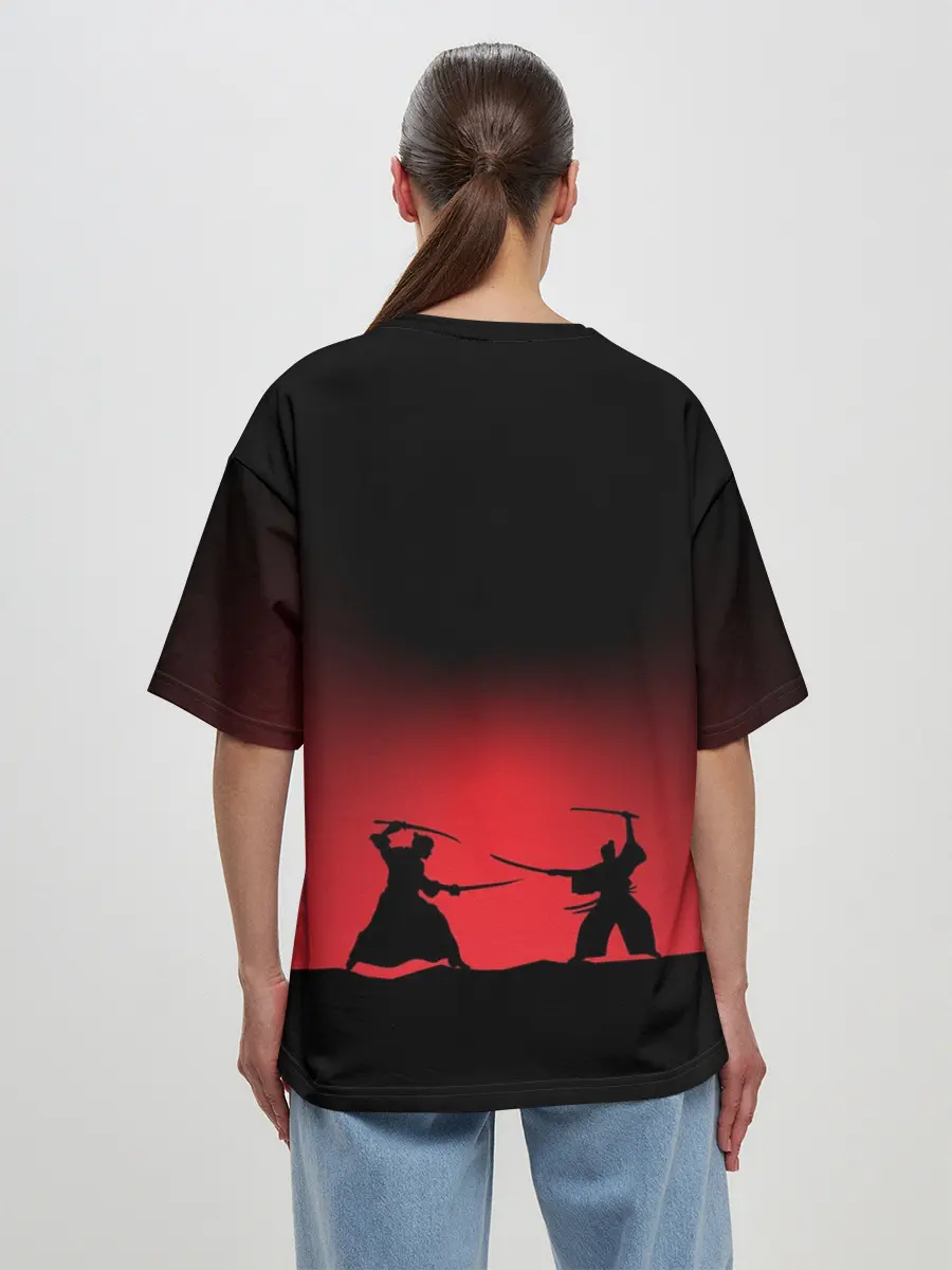 Женская футболка оверсайз / Путь самурая