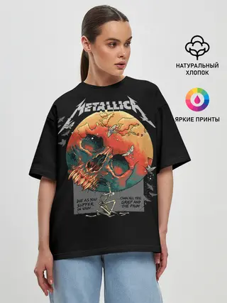 Женская футболка оверсайз / Metallica