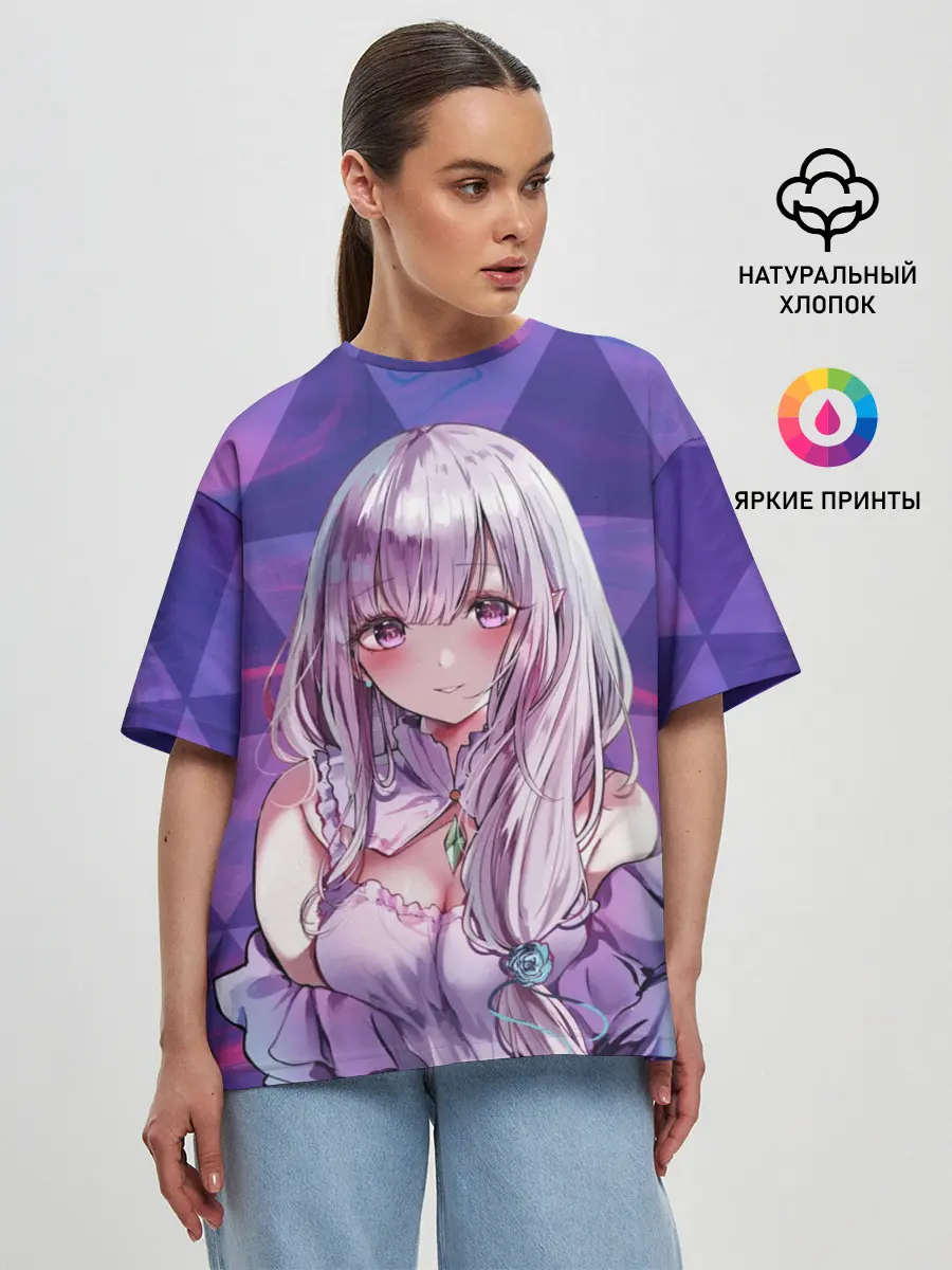 Женская футболка оверсайз / Эмилия