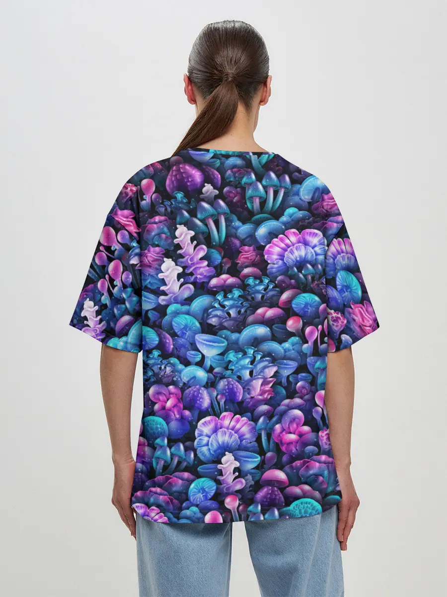 Женская футболка оверсайз / Волшебные грибы