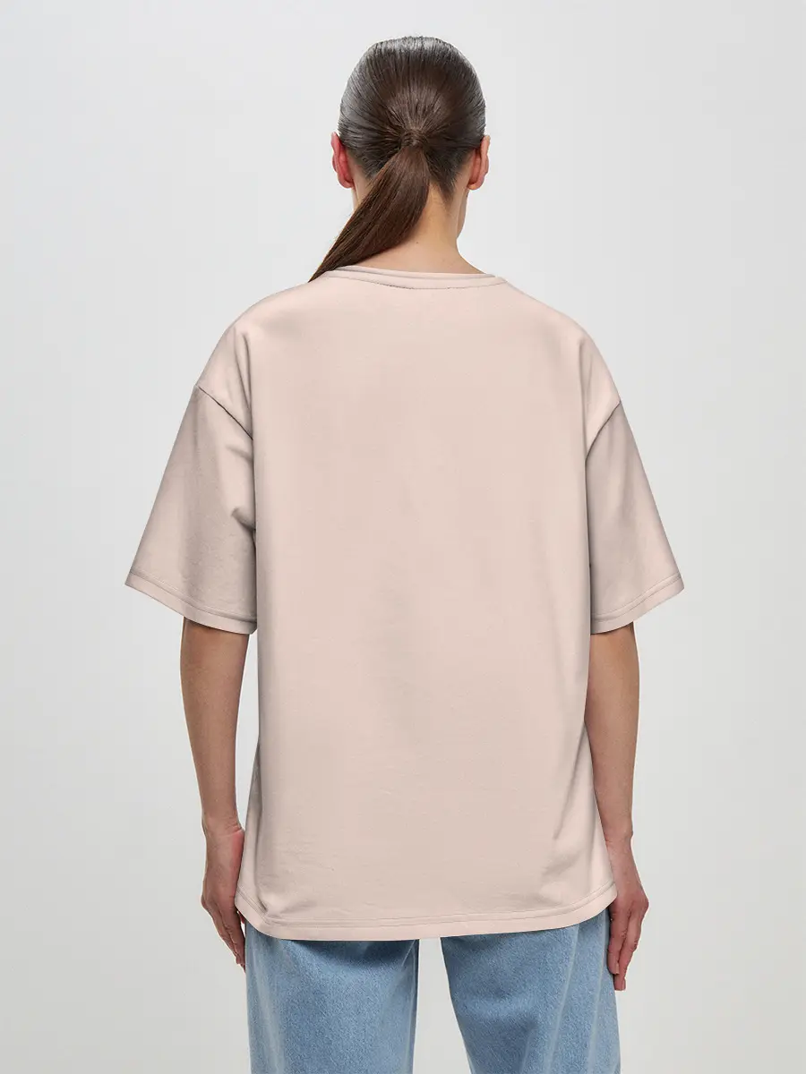 Женская футболка оверсайз / Surprised anime face