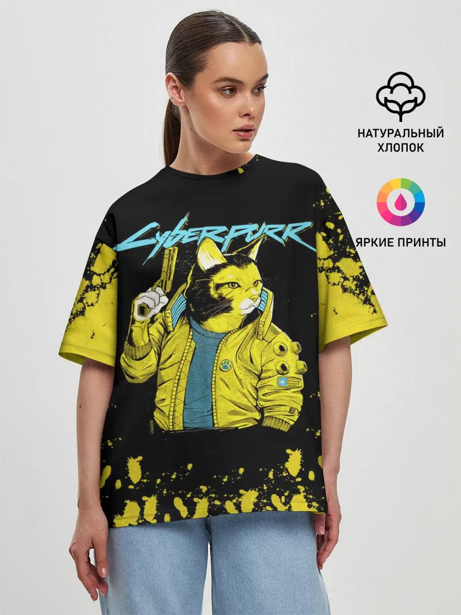 Женская футболка оверсайз / CyberPunk 2077