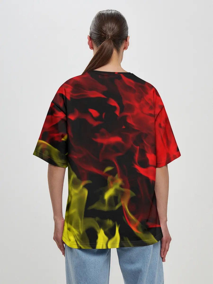 Женская футболка оверсайз / Маг огня Among us