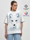 Женская футболка оверсайз / Полярная Лиса