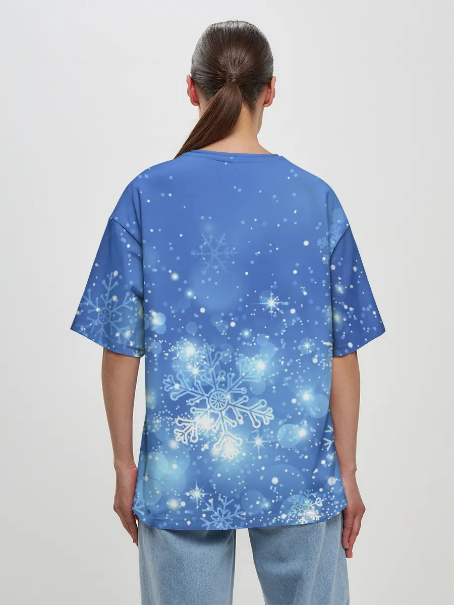 Женская футболка оверсайз / Among Us New Year