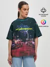 Женская футболка оверсайз / Cyberpunk 2077