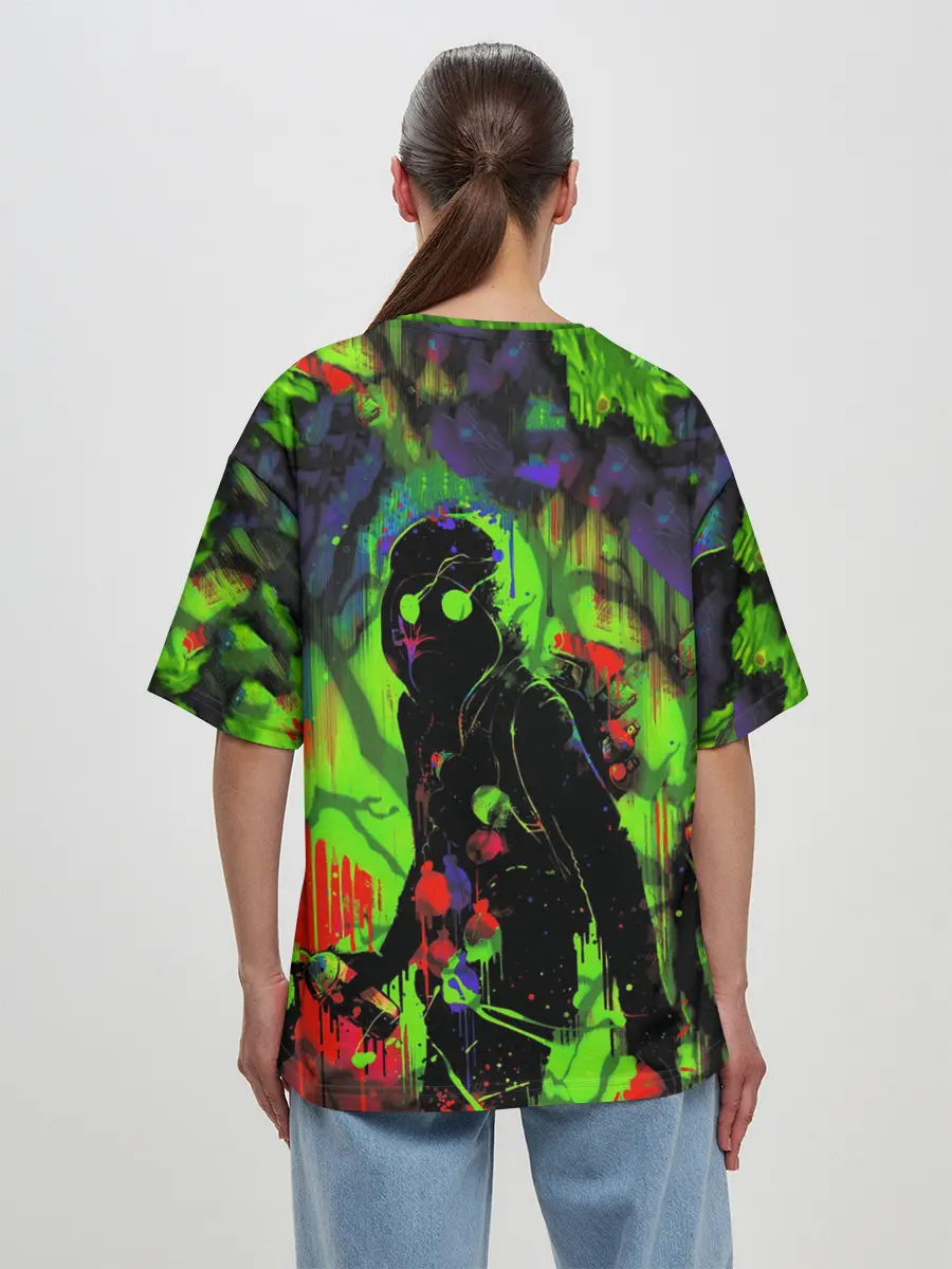 Женская футболка оверсайз / Граффити