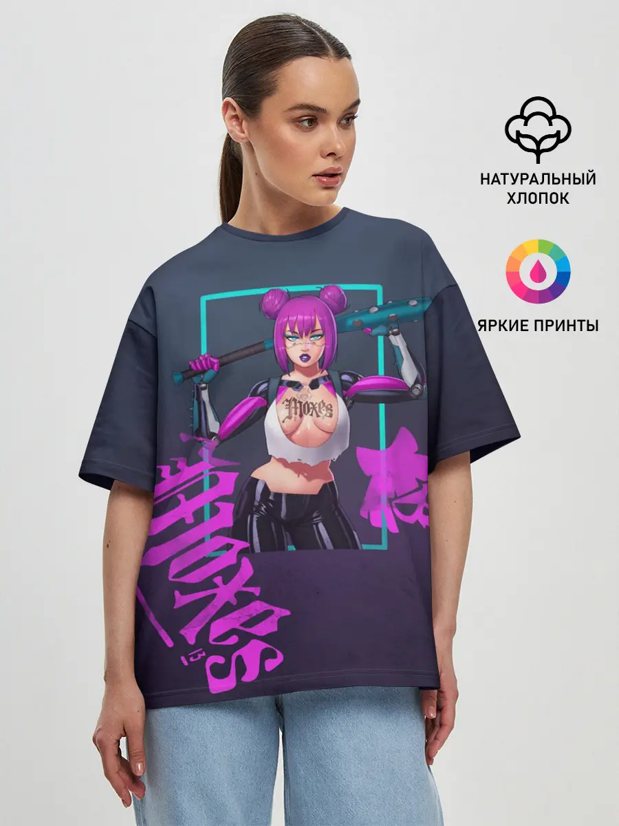Женская футболка оверсайз / Moxes