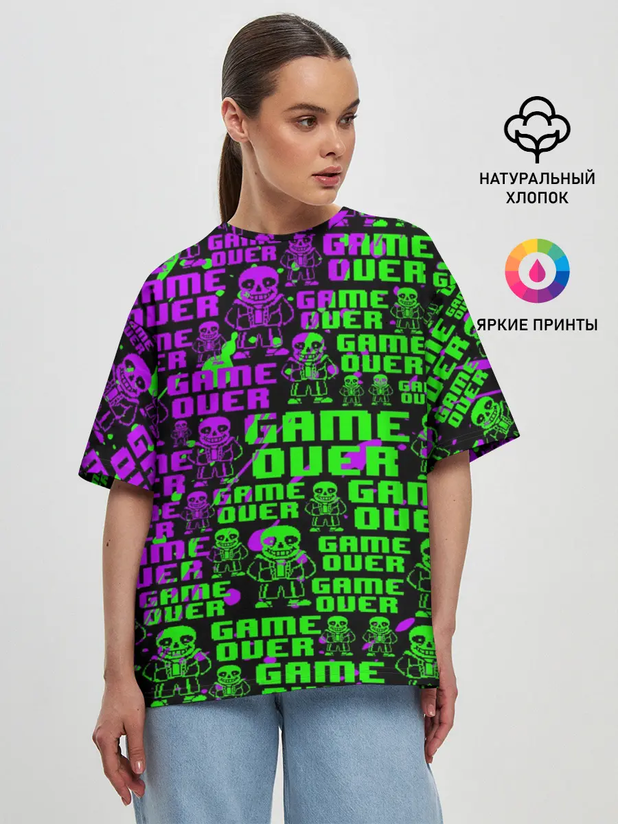 Женская футболка оверсайз / UNDERTALE