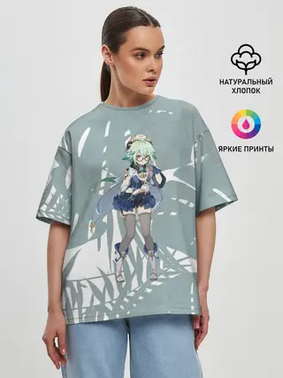Женская футболка оверсайз / Genshin Impact