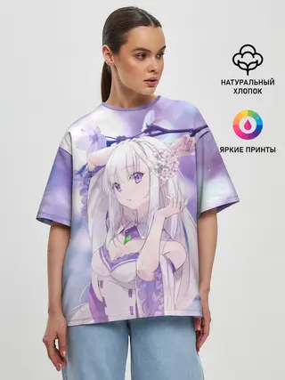 Женская футболка оверсайз / Эмилия