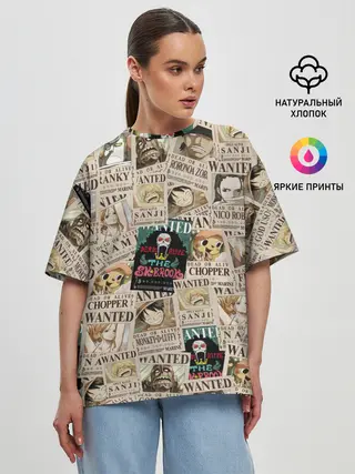 Женская футболка оверсайз / Ван пис