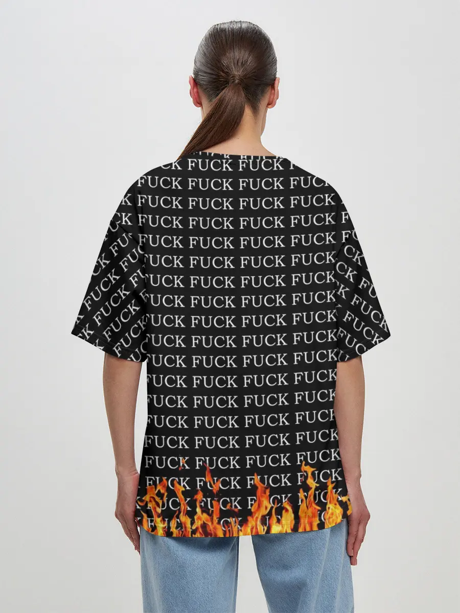 Женская футболка оверсайз / F*CK F*CK F*CK
