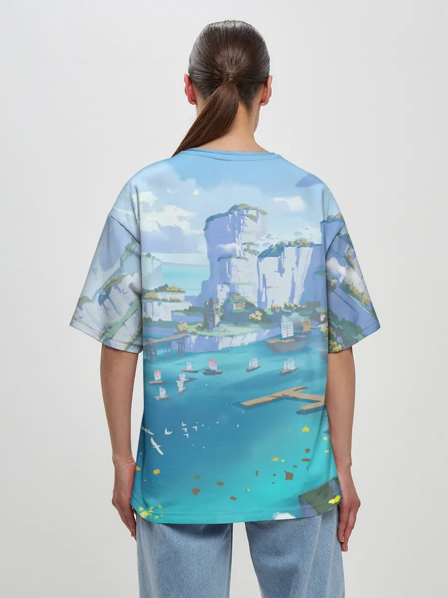 Женская футболка оверсайз / Paimon