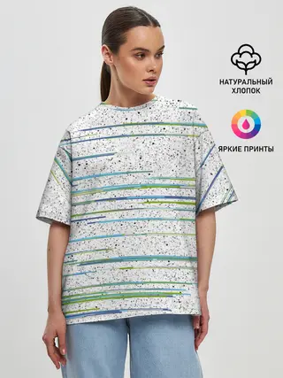 Женская футболка оверсайз / Абстракция