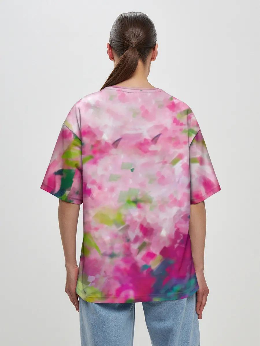 Женская футболка оверсайз / Унесенные призраками Акварель