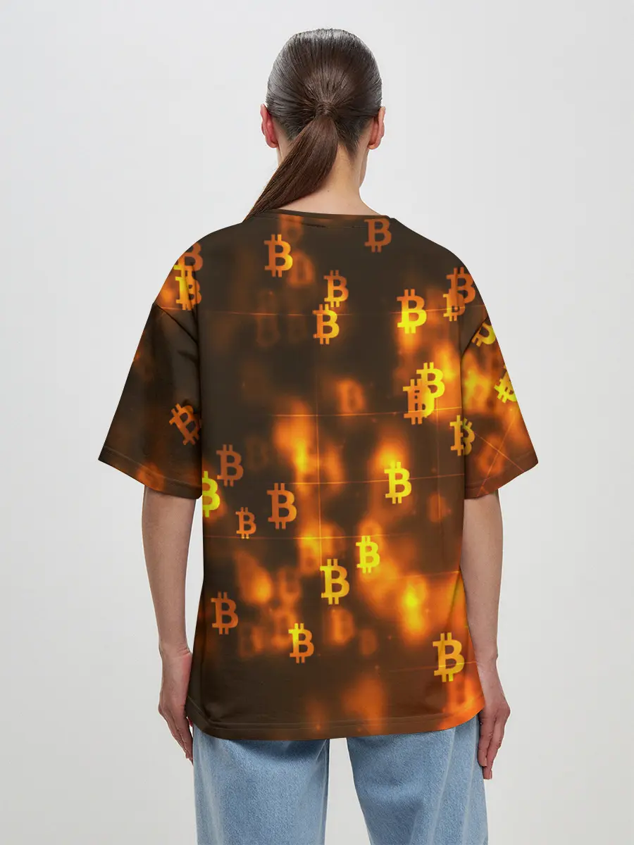 Женская футболка оверсайз / BITCOIN KRYPTONATE