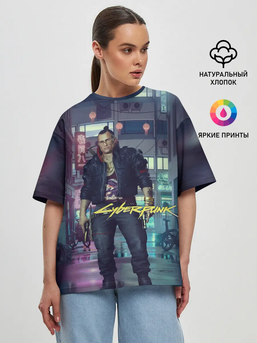 Женская футболка оверсайз / Jackie Welles Cyberpunk