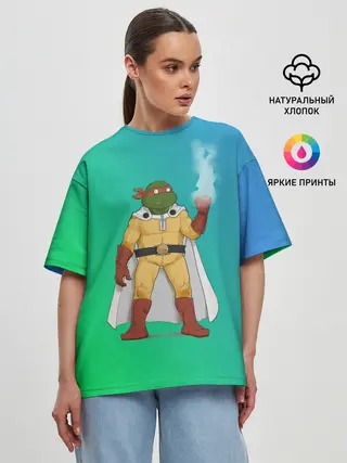 Женская футболка оверсайз / Сайтама | One Punch Man