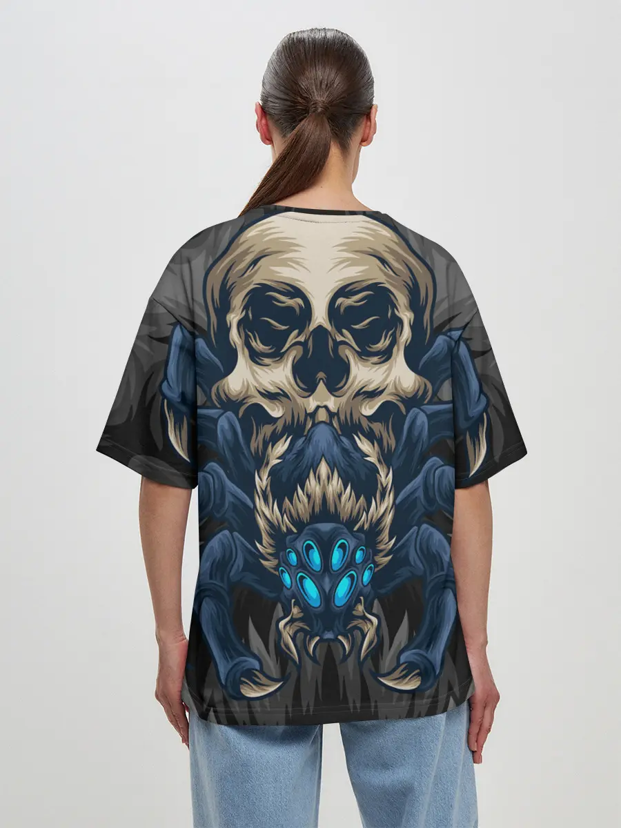 Женская футболка оверсайз / Демонический паук