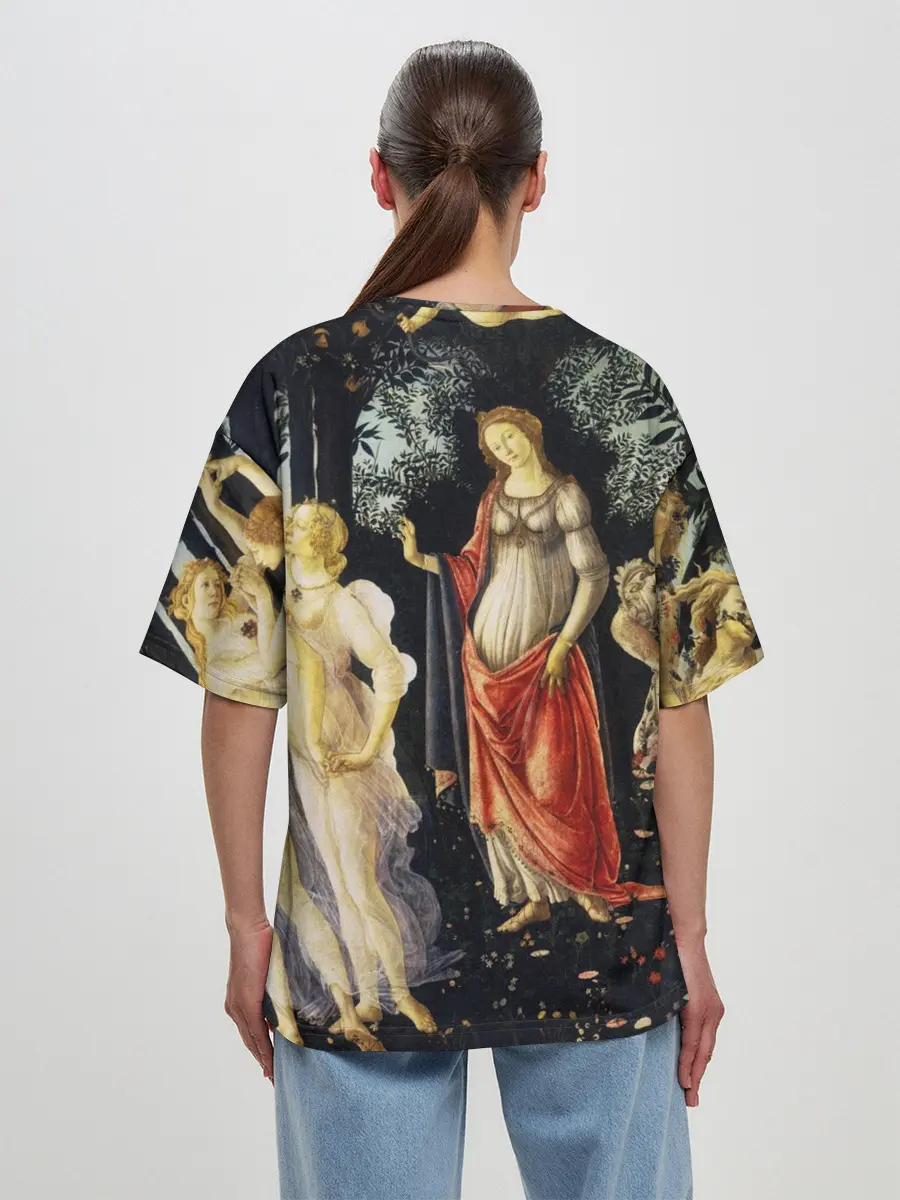 Женская футболка оверсайз / весна боттичелли