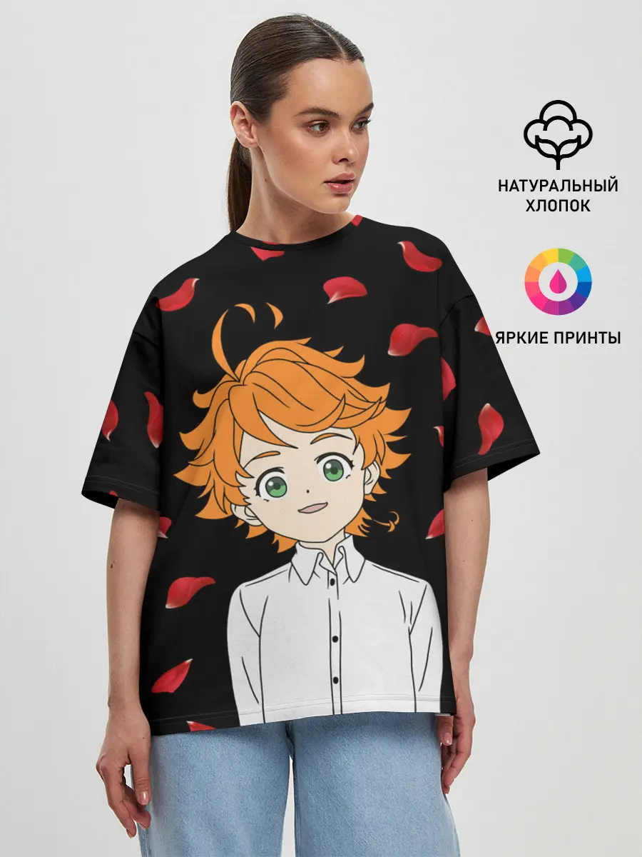 Женская футболка оверсайз / Обещанный Неверленд/Эмма