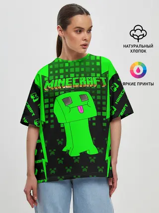 Женская футболка оверсайз / Minecraft