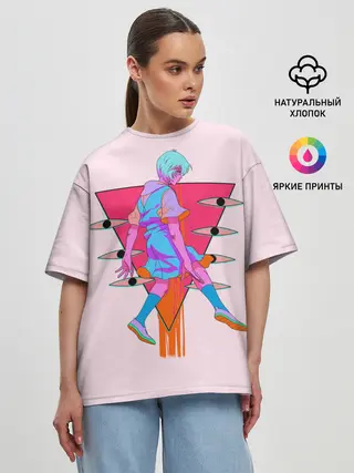 Женская футболка оверсайз / Евангилион