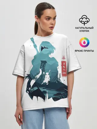 Женская футболка оверсайз / NIER AUTOMATA 2B