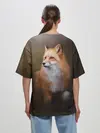 Женская футболка оверсайз / Лиса-охотница