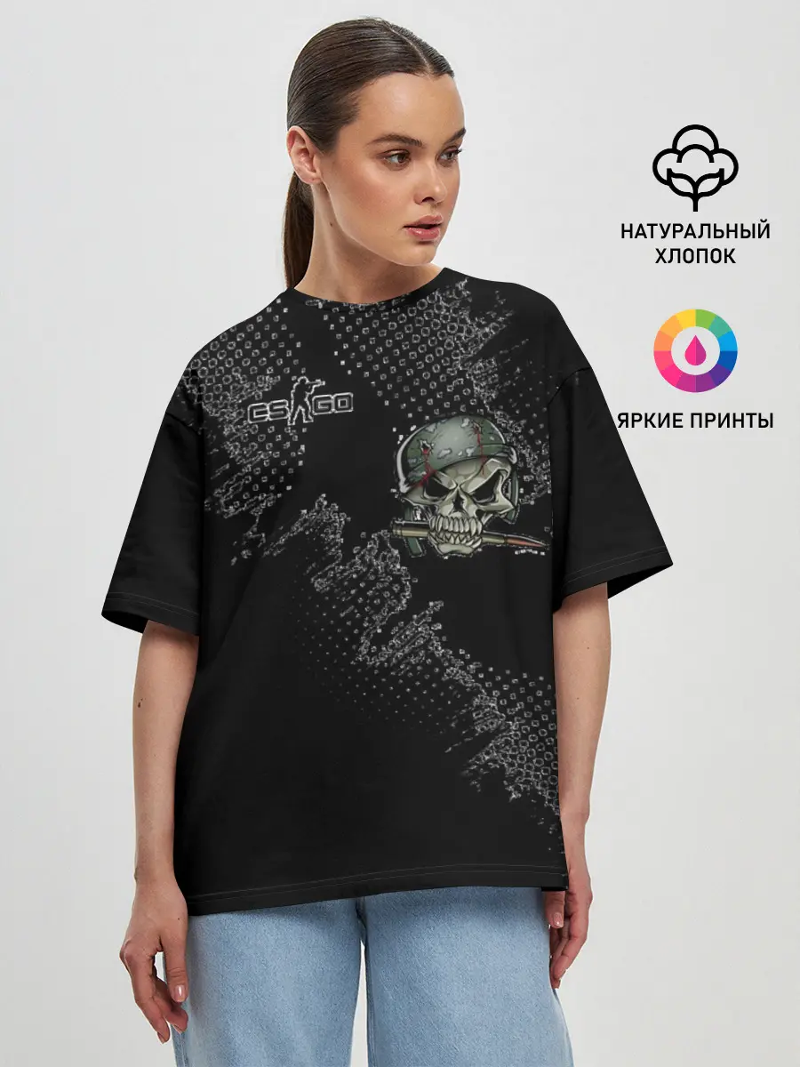 Женская футболка оверсайз / Counter Strike