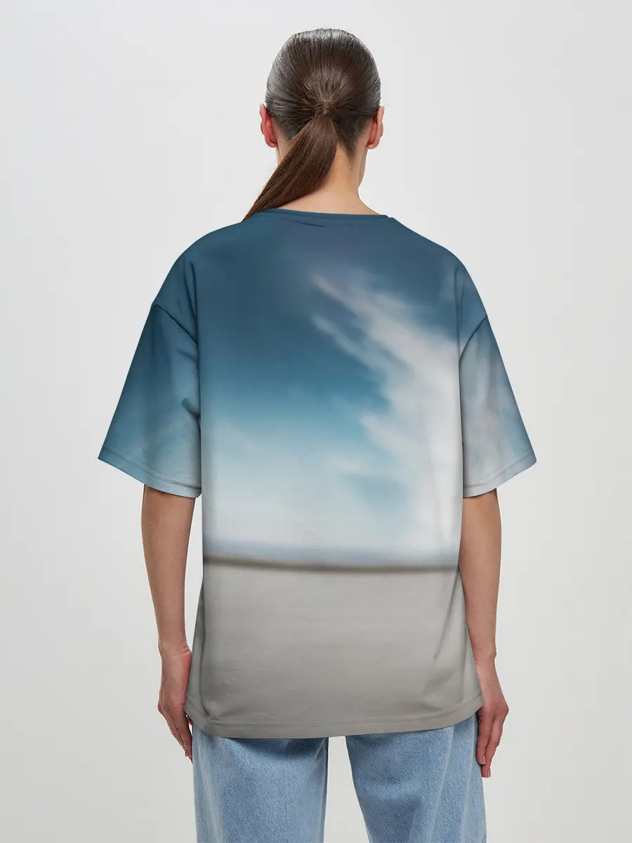 Женская футболка оверсайз / Tesla Model 3