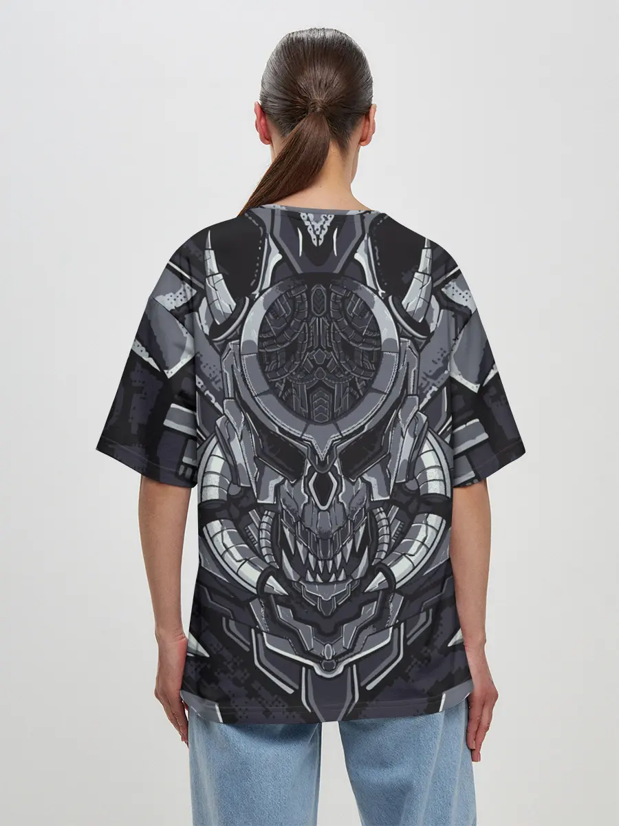 Женская футболка оверсайз / Механический робот