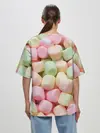 Женская футболка оверсайз / маршмэлов зефирки нежные