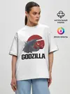 Женская футболка оверсайз / Годзилла