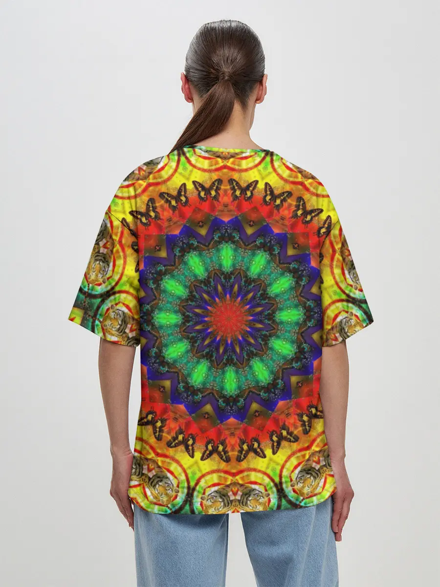 Женская футболка оверсайз / Хиппи