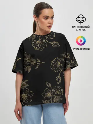 Женская футболка оверсайз / Весенняя ночь