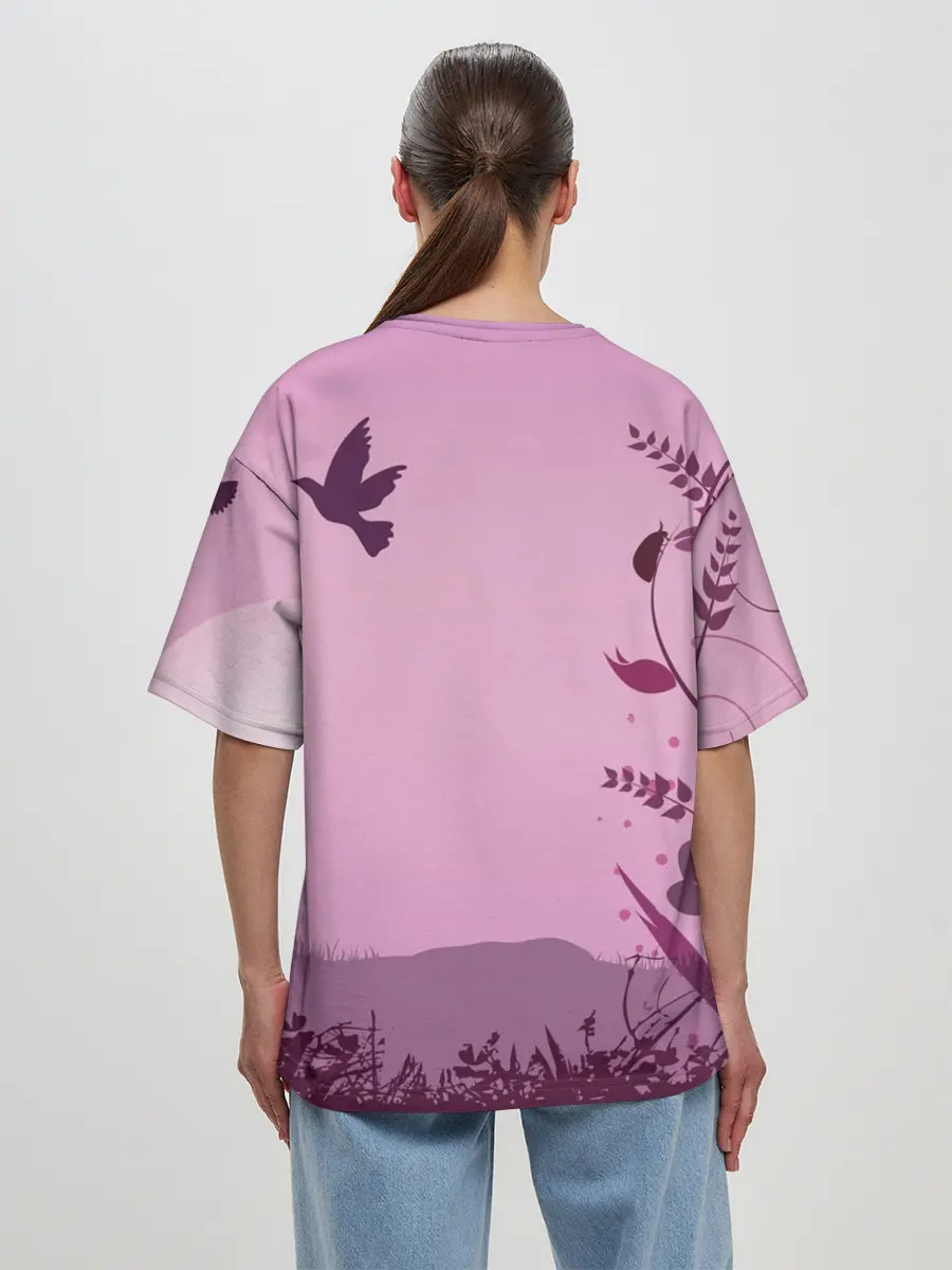 Женская футболка оверсайз / Природа