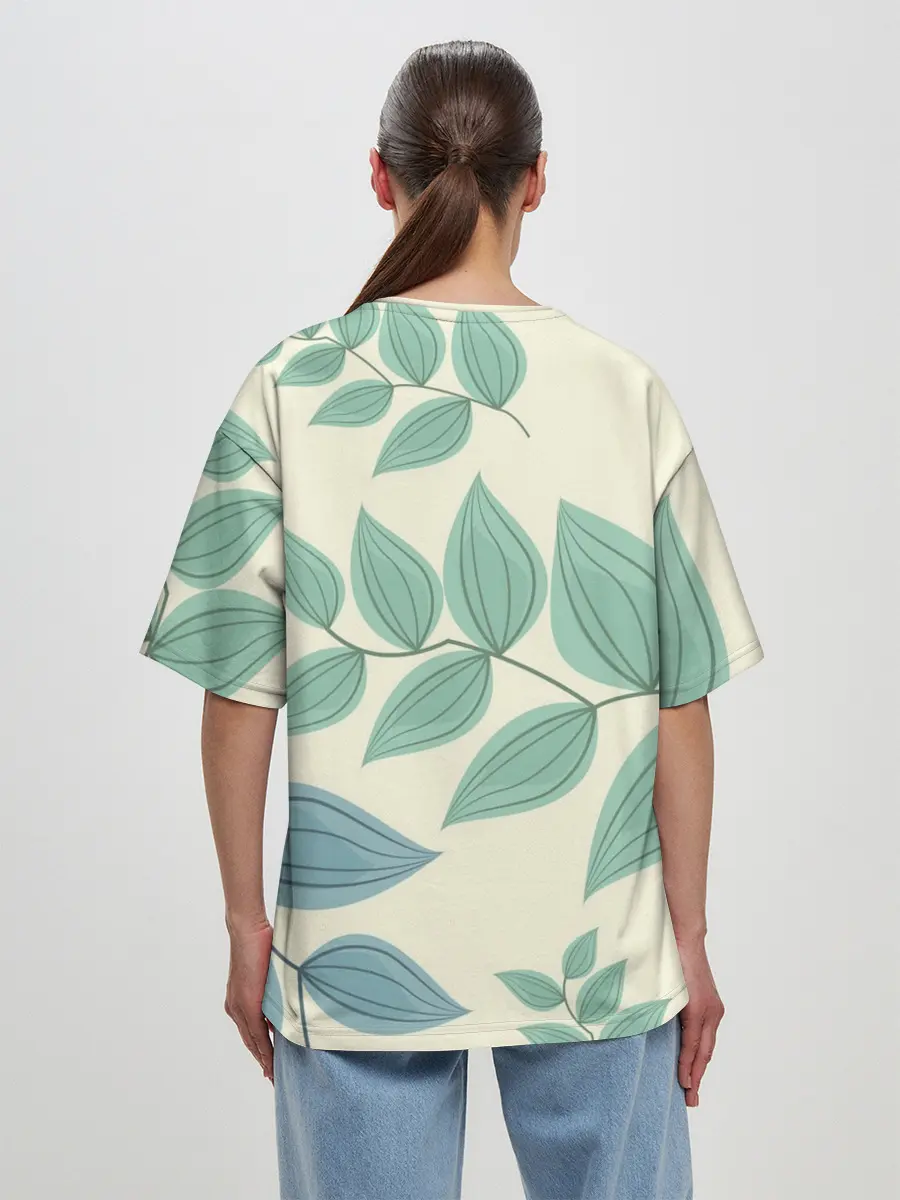 Женская футболка оверсайз / Цветы