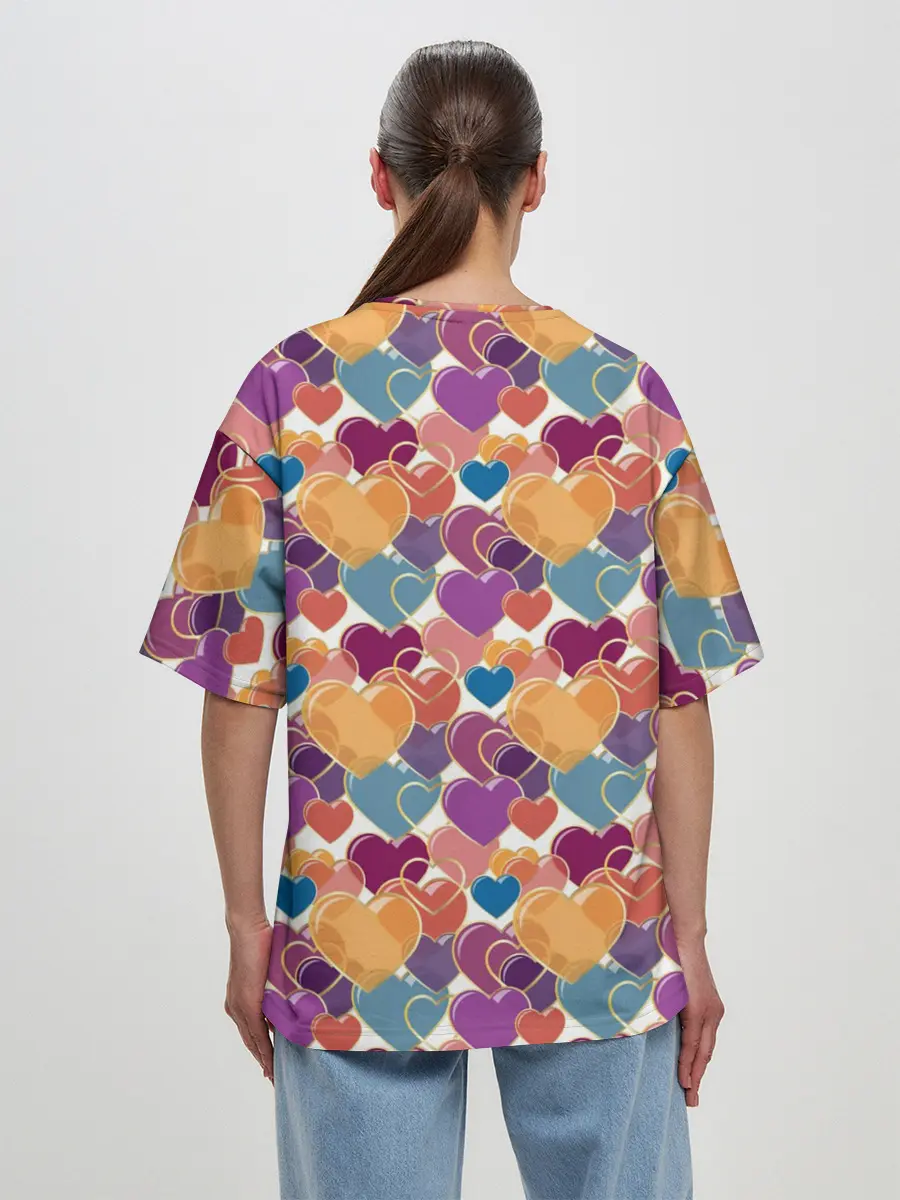 Женская футболка оверсайз / Любовь