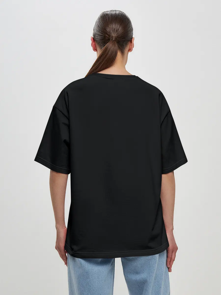 Женская футболка оверсайз / Лисичка с фонариками