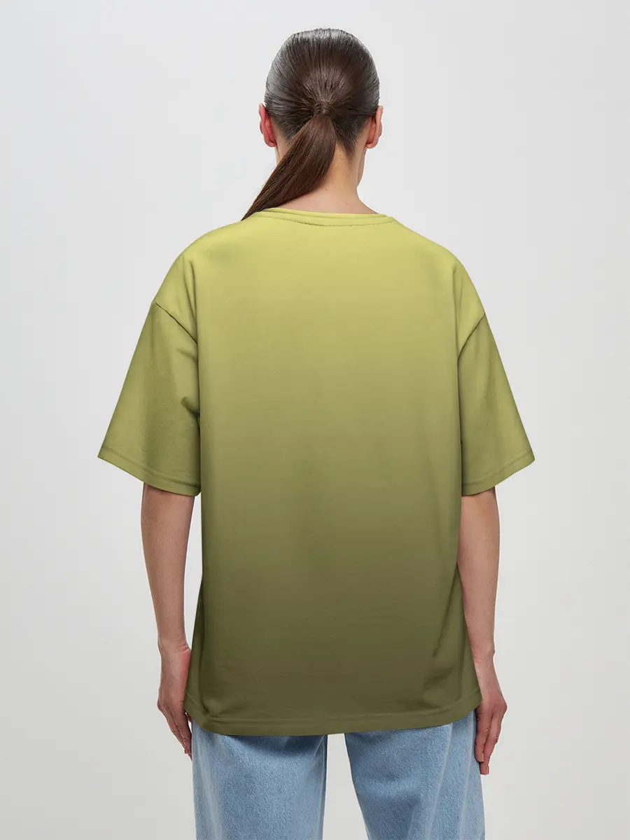 Женская футболка оверсайз / много черных котов