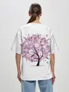 Женская футболка оверсайз / Цветочное Дерево