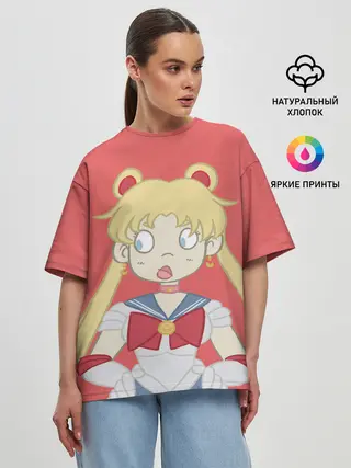 Женская футболка оверсайз / Sailor Moon | Сейлор Мун