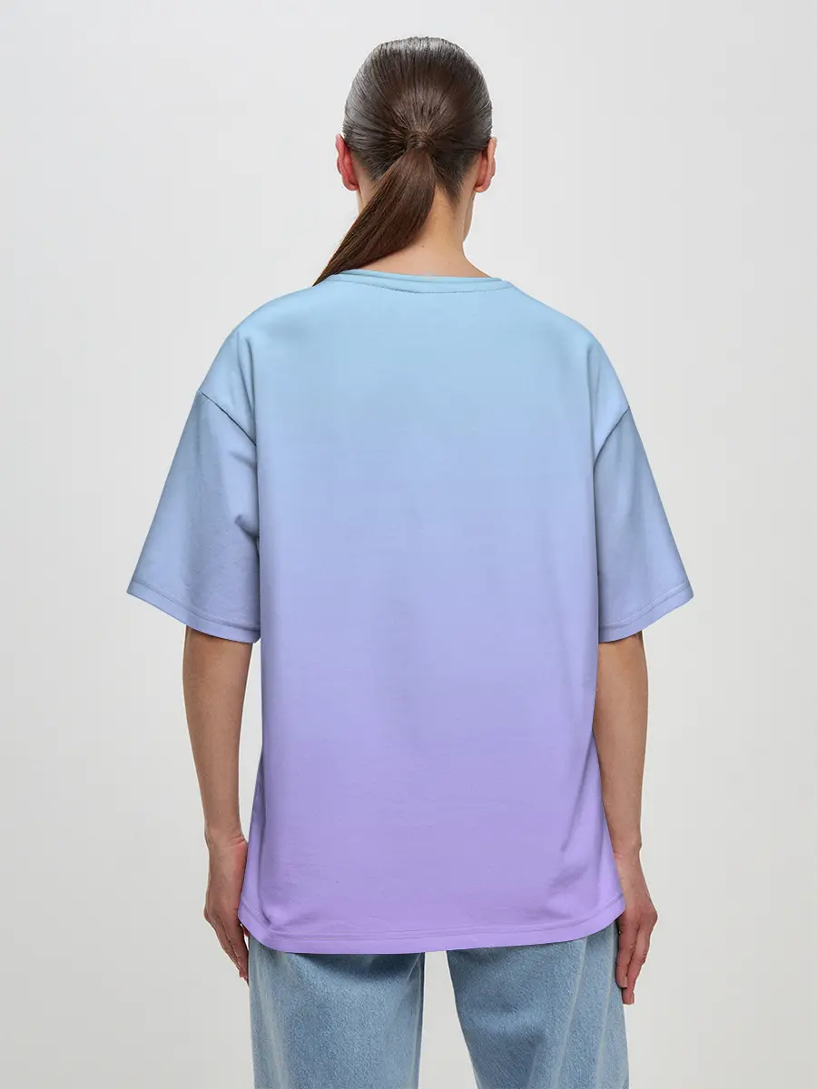 Женская футболка оверсайз / ноты краски музыканту