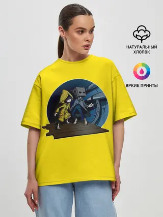 Женская футболка оверсайз / Little nightmares 2 | Yelow