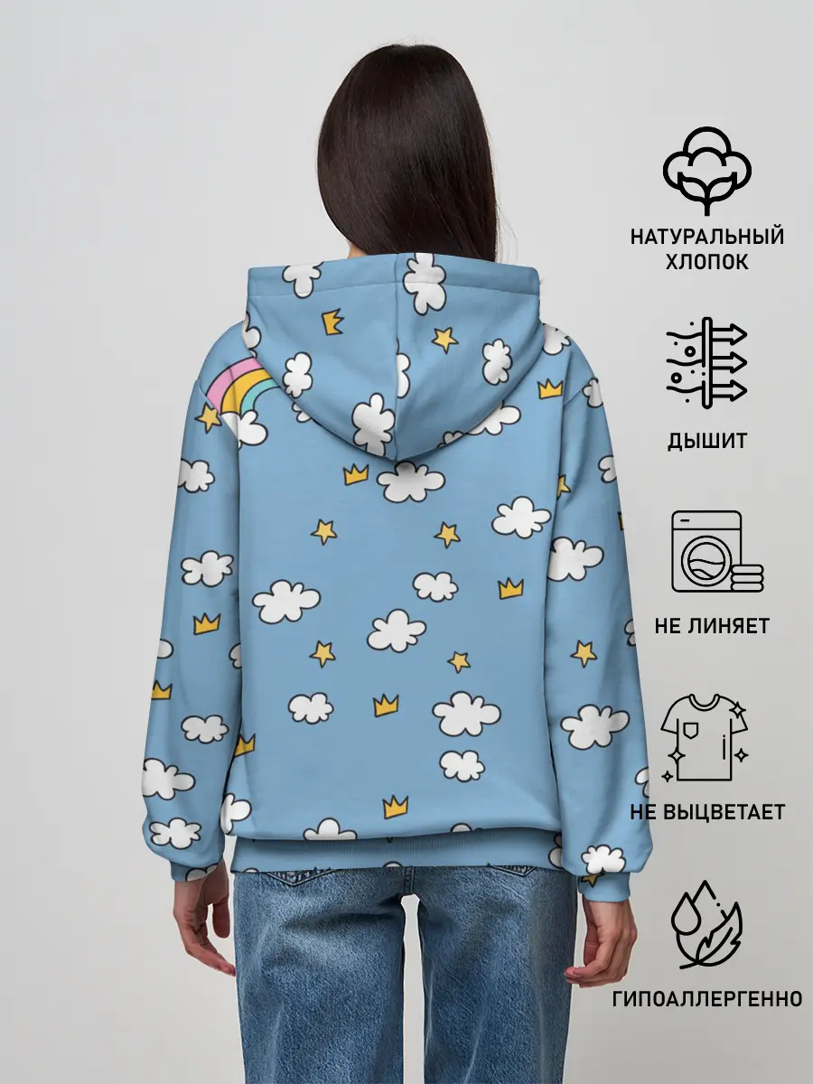 Женское худи / Радужный Единорог