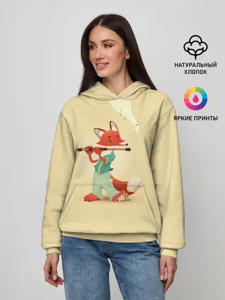 Женское худи / Лисичка с флейтой